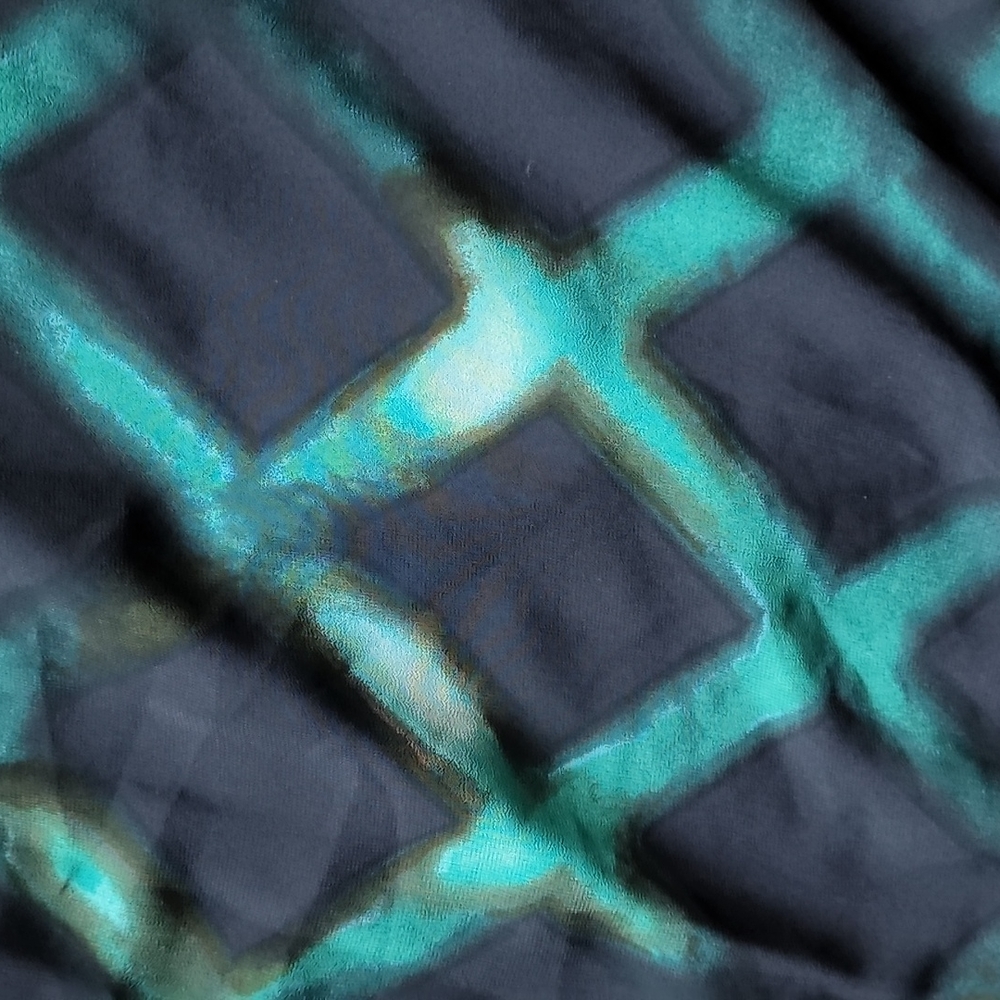 Mossimo geometric sheer blouse snake XL - Picture 4 of 5